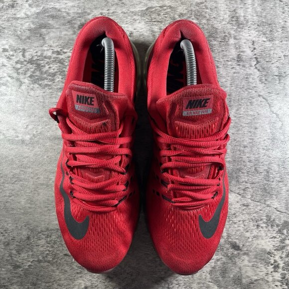 Mens Nike Air Max 2016 Bright Crimson Red Athletic Running Sneakers Size 9 main image 9